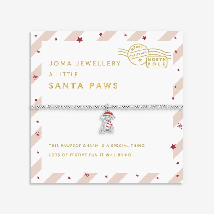 Kids' Love From Santa 'Santa Paws' Bracelet in Silver Plating - RUTHERFORD & Co