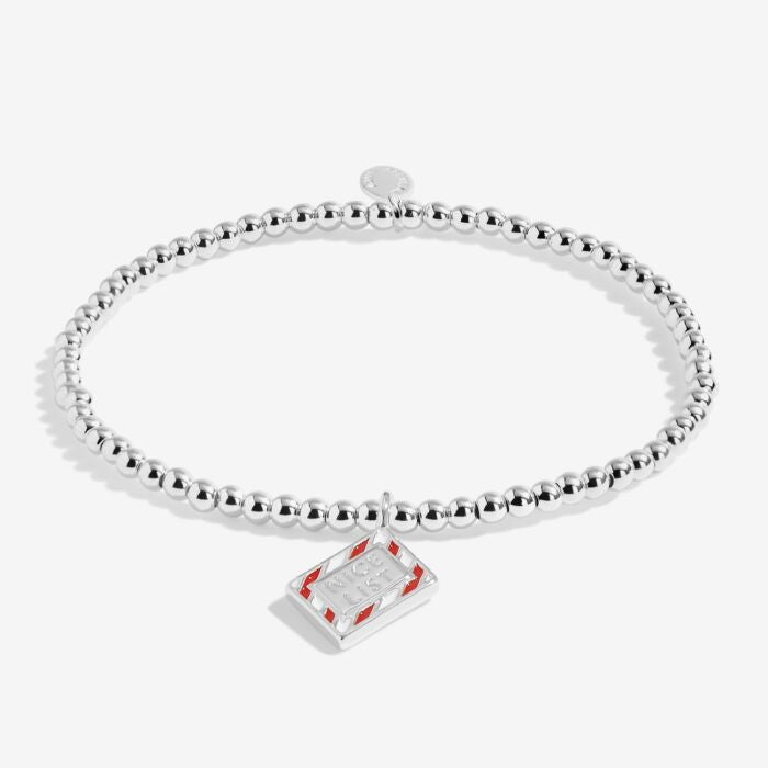 Kids' Love From Santa 'You're On The Nice List' Bracelet in Silver Plating - RUTHERFORD & Co