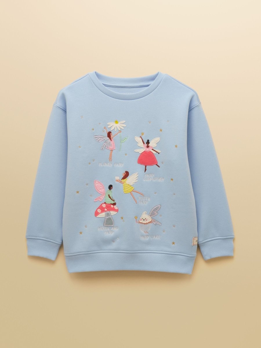 Kids' Mackenzie Blue Fairy Sweatshirt With Faux Fur Lining - RUTHERFORD & Co