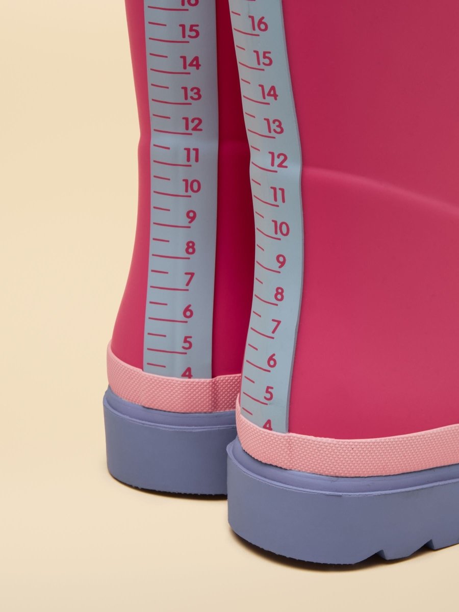 Kids' Pink & Blue Colourblock Wellies - RUTHERFORD & Co