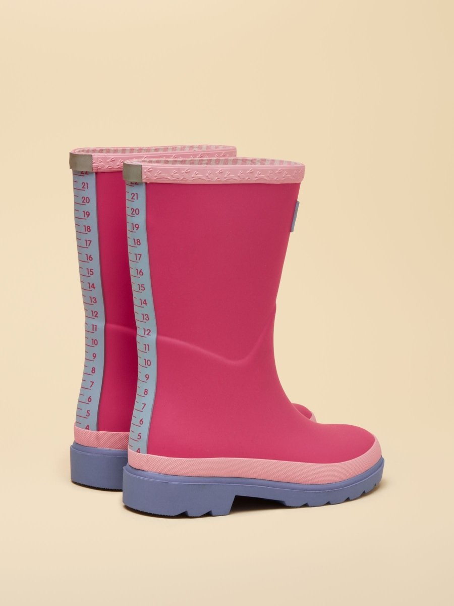 Kids' Pink & Blue Colourblock Wellies - RUTHERFORD & Co