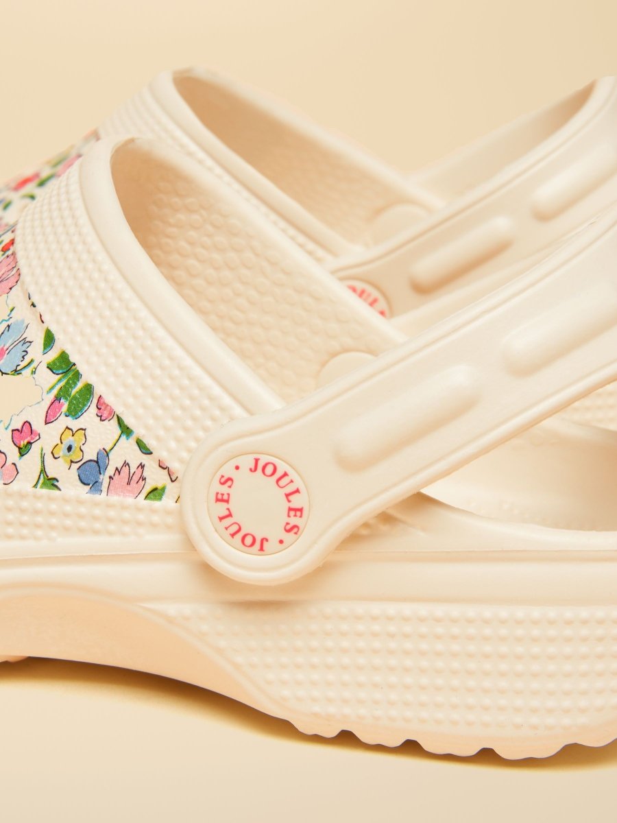 Kids' Poole White Ditsy EVA Clogs - RUTHERFORD & Co