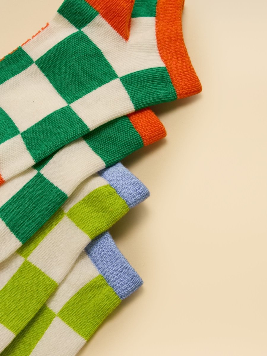 Kids' Rilla Multi Checkerboard 5 Pack Socks - RUTHERFORD & Co