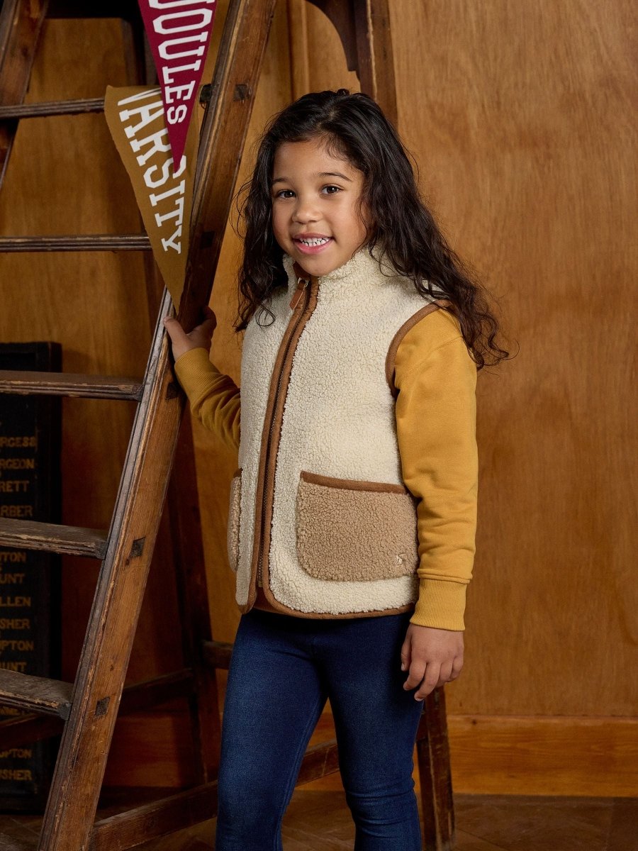Kids' Sadie Stone Borg Fleece Gilet - RUTHERFORD & Co
