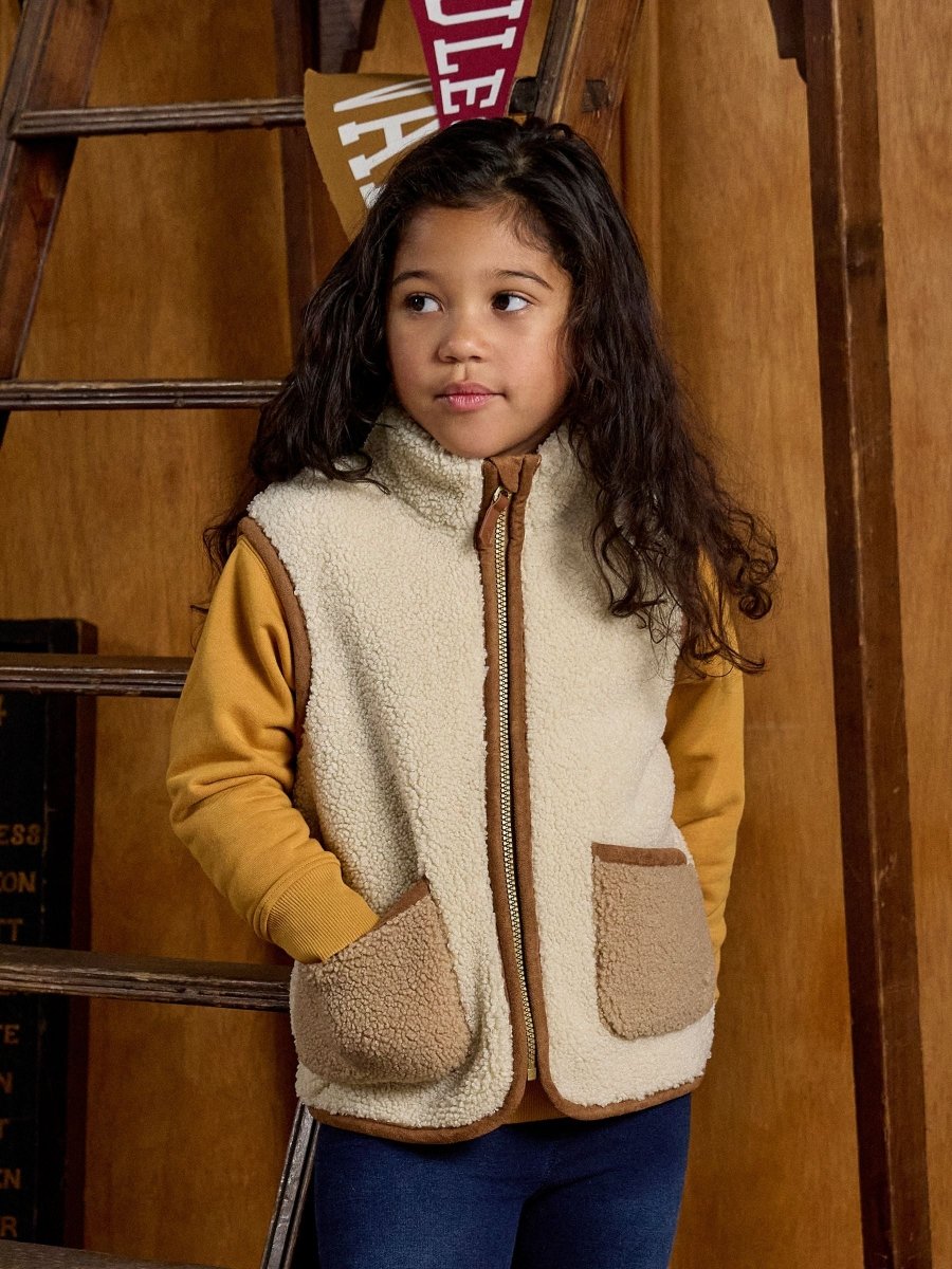 Kids' Sadie Stone Borg Fleece Gilet - RUTHERFORD & Co