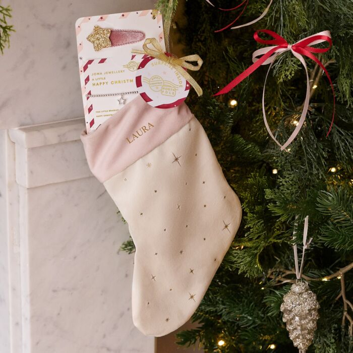 Kids' Stocking A Little 'Happy Christmas' Gift Set in Silver Plating - RUTHERFORD & Co