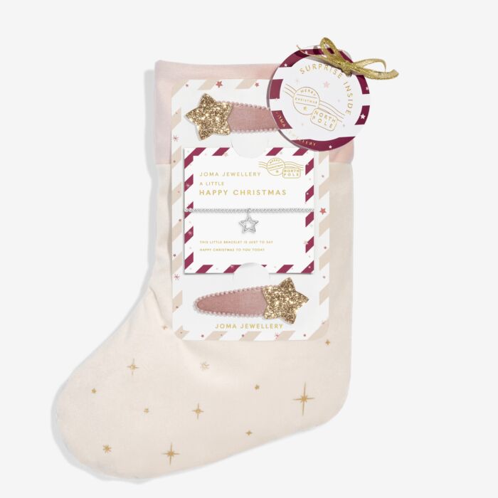 Kids' Stocking A Little 'Happy Christmas' Gift Set in Silver Plating - RUTHERFORD & Co