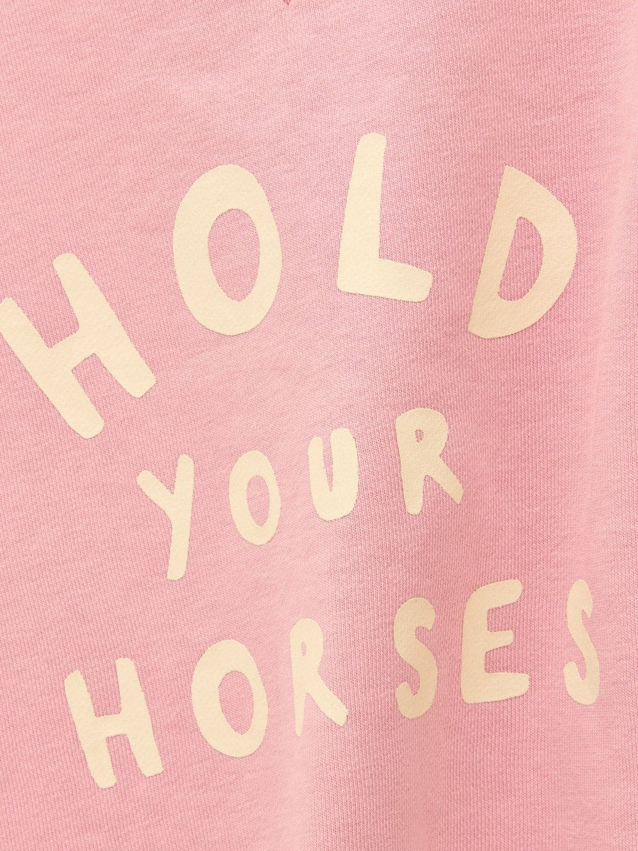 Kids' Sundaze Light Pink Slogan Crew Neck Sweatshirt - RUTHERFORD & Co