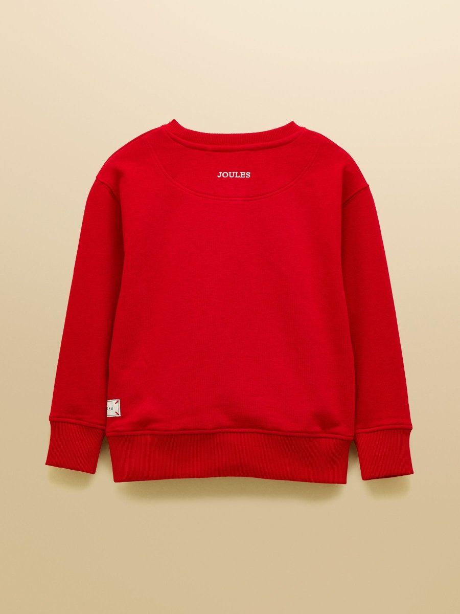 Kids' Sundaze Red Slogan Crew Neck Sweatshirt - RUTHERFORD & Co