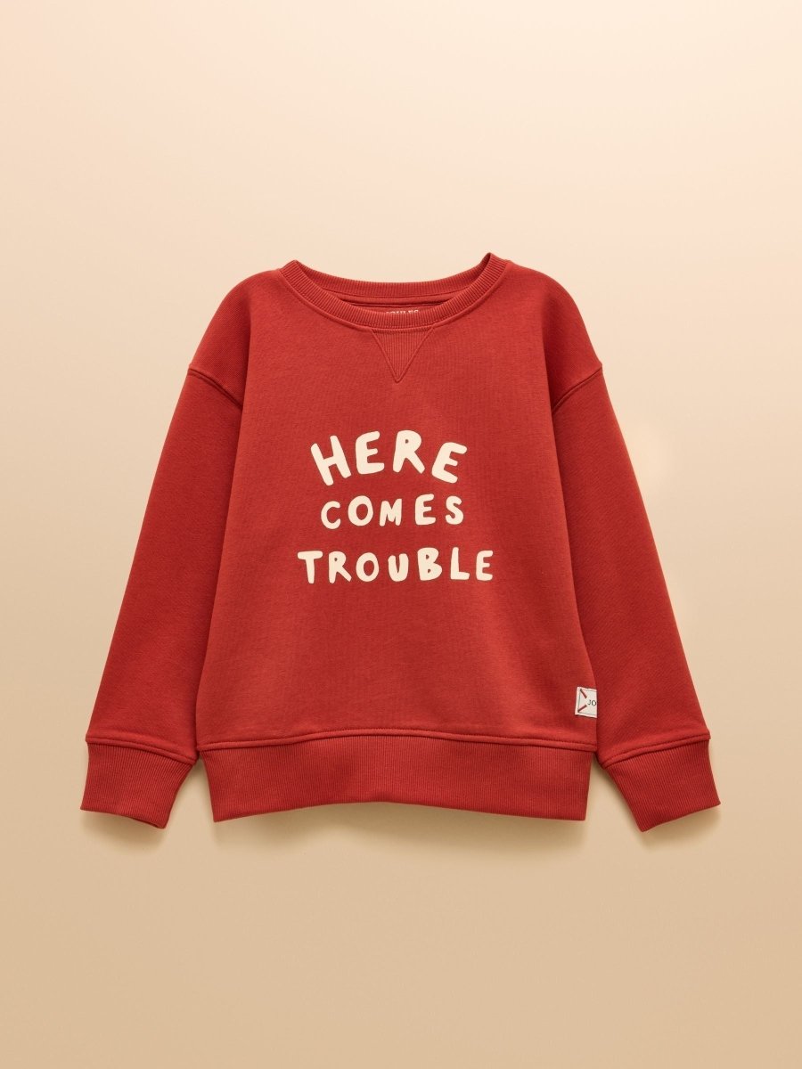 Kids' Sundaze Rust Red Crew Neck Sweatshirt - RUTHERFORD & Co