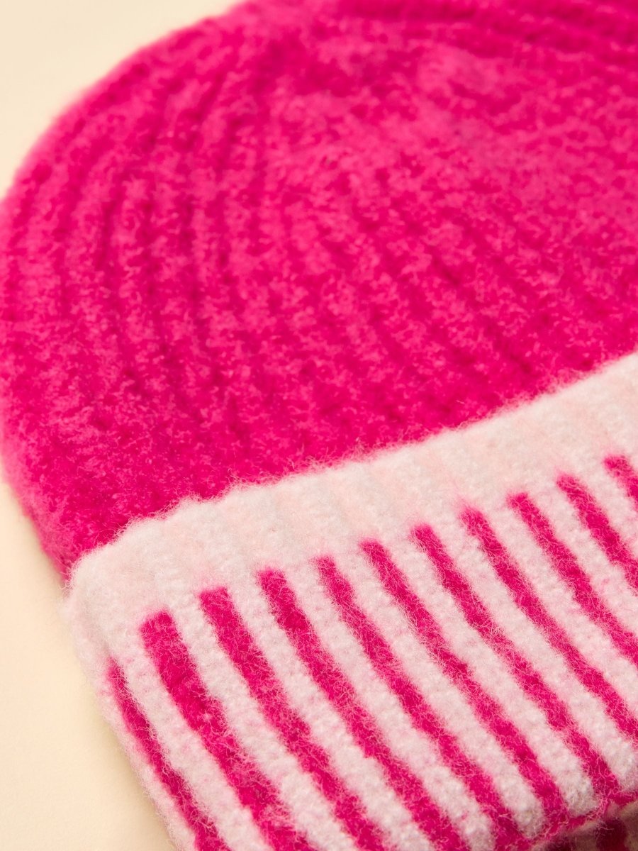 Kids Wanderer Bright Pink Beanie Hat - RUTHERFORD & Co