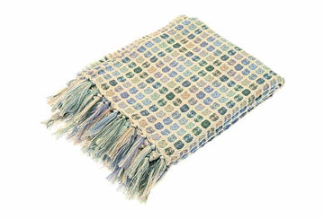Kielder throw olive cornflower - RUTHERFORD & Co