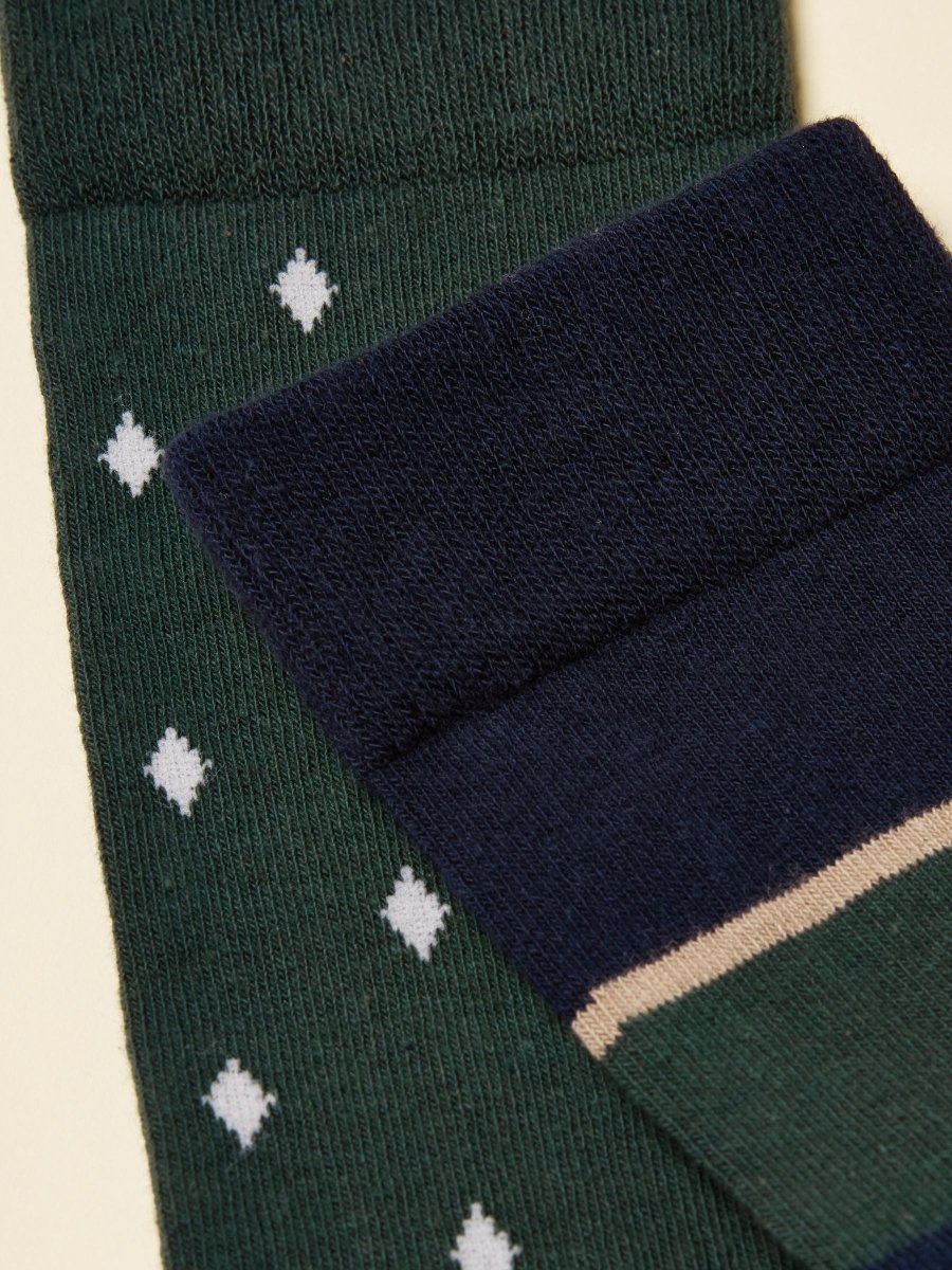 Kingsbury Multi 2 Pack Socks - RUTHERFORD & Co