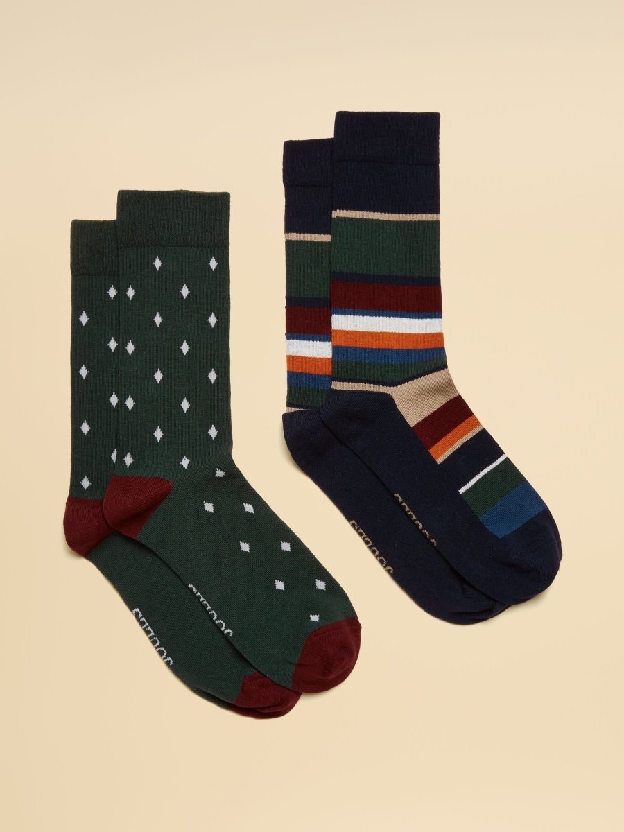 Kingsbury Multi 2 Pack Socks - RUTHERFORD & Co