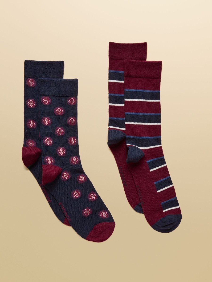 Kingsbury Navy 2 Pack Socks - RUTHERFORD & Co