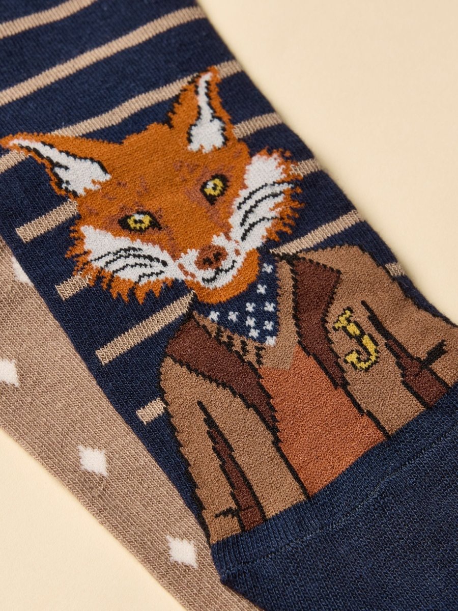 Kingsbury Navy/Oatmeal 2 Pack Socks - RUTHERFORD & Co