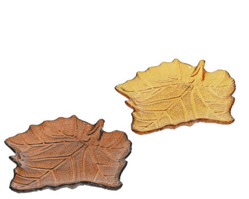 Kitchen Goods Glass Leaf Plate - Assorted - RUTHERFORD & Co
