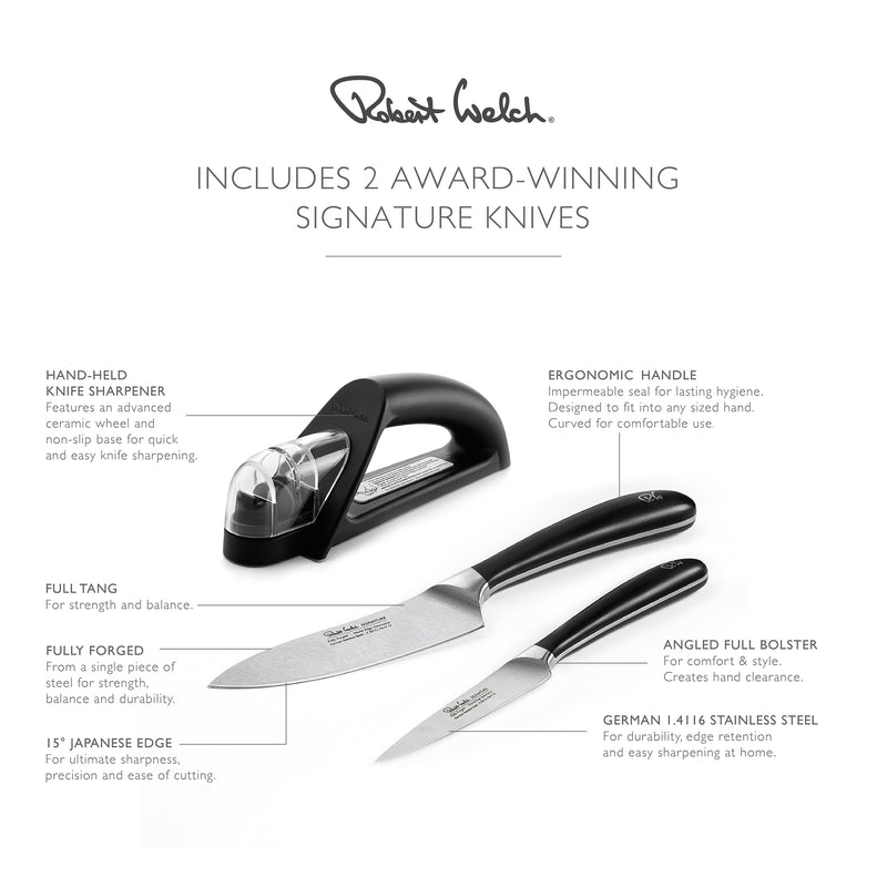 Kitchen Knife Set with Knife Sharpener - RUTHERFORD & Co