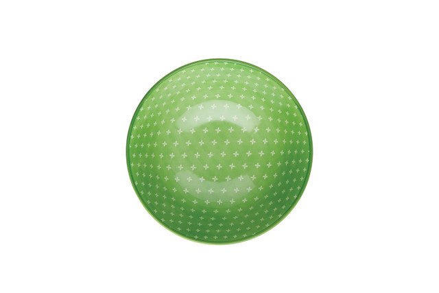 KitchenCraft Green Geometric Ceramic Bowl, 16cm - RUTHERFORD & Co