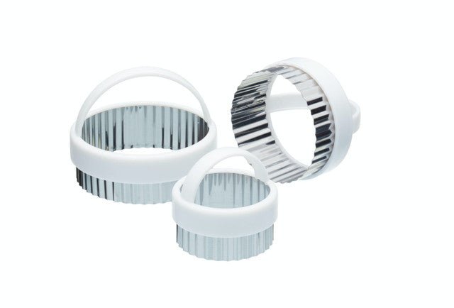 KitchenCraft Set of Three Fluted Pastry Cutters - RUTHERFORD & Co