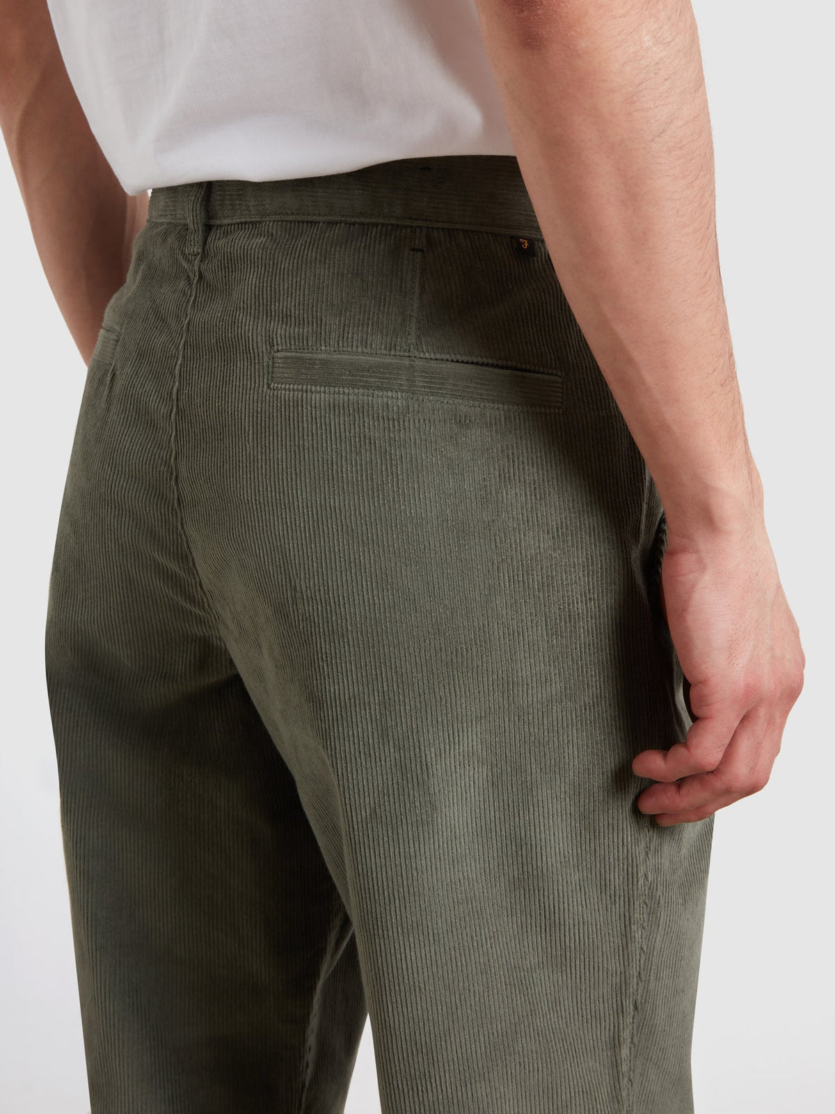 Roachman Regular Fit Cord Trousers In Rosemary
