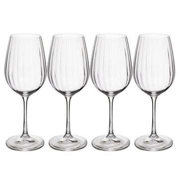 Mikasa Treviso 4-Piece Crystal White Wine Glass Set, 350ml