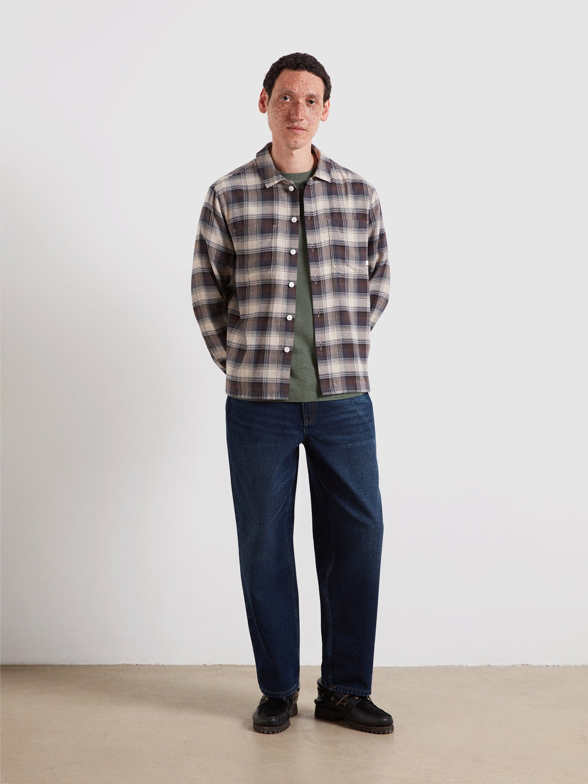 Lavelle Check Overshirt In Dark Brown