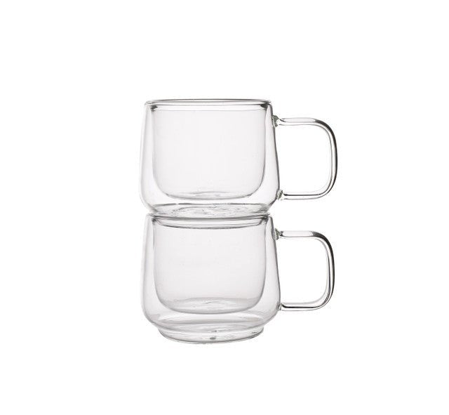 La Cafetière 2pc Siena Double - Walled Espresso Glasses Set, 100ml - RUTHERFORD & Co