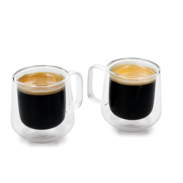La Cafetière 2pc Siena Double - Walled Espresso Glasses Set, 100ml - RUTHERFORD & Co