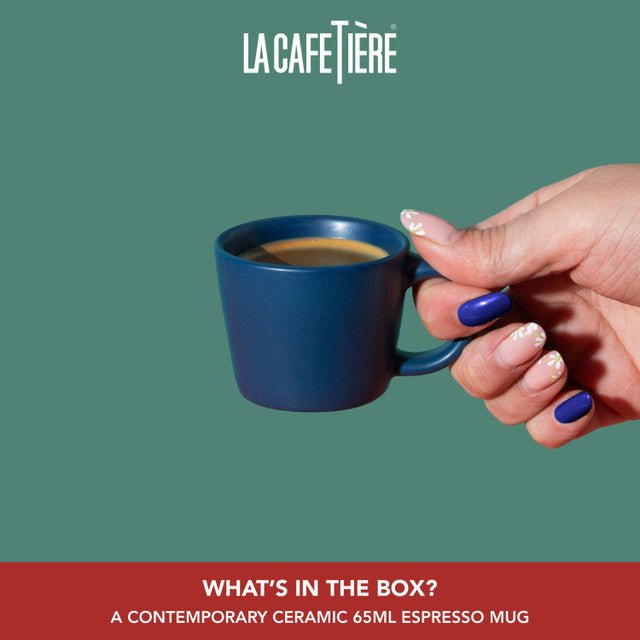 La Cafetière Espresso Cup, Navy, 65ml - RUTHERFORD & Co