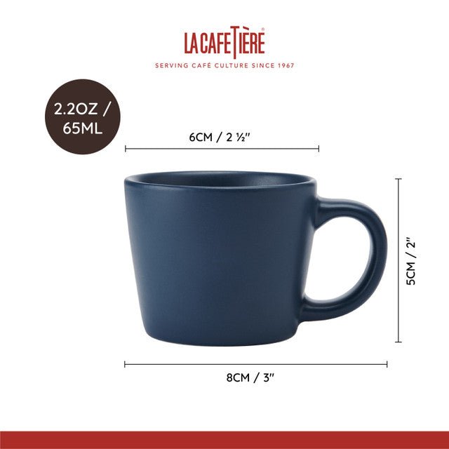 La Cafetière Espresso Cup, Navy, 65ml - RUTHERFORD & Co