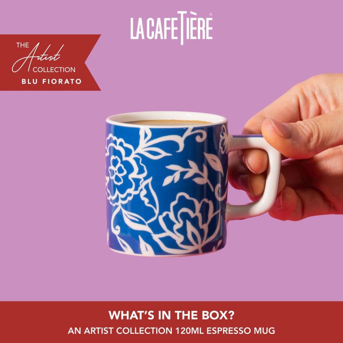 La Cafetière Espresso Cup White Floral - RUTHERFORD & Co