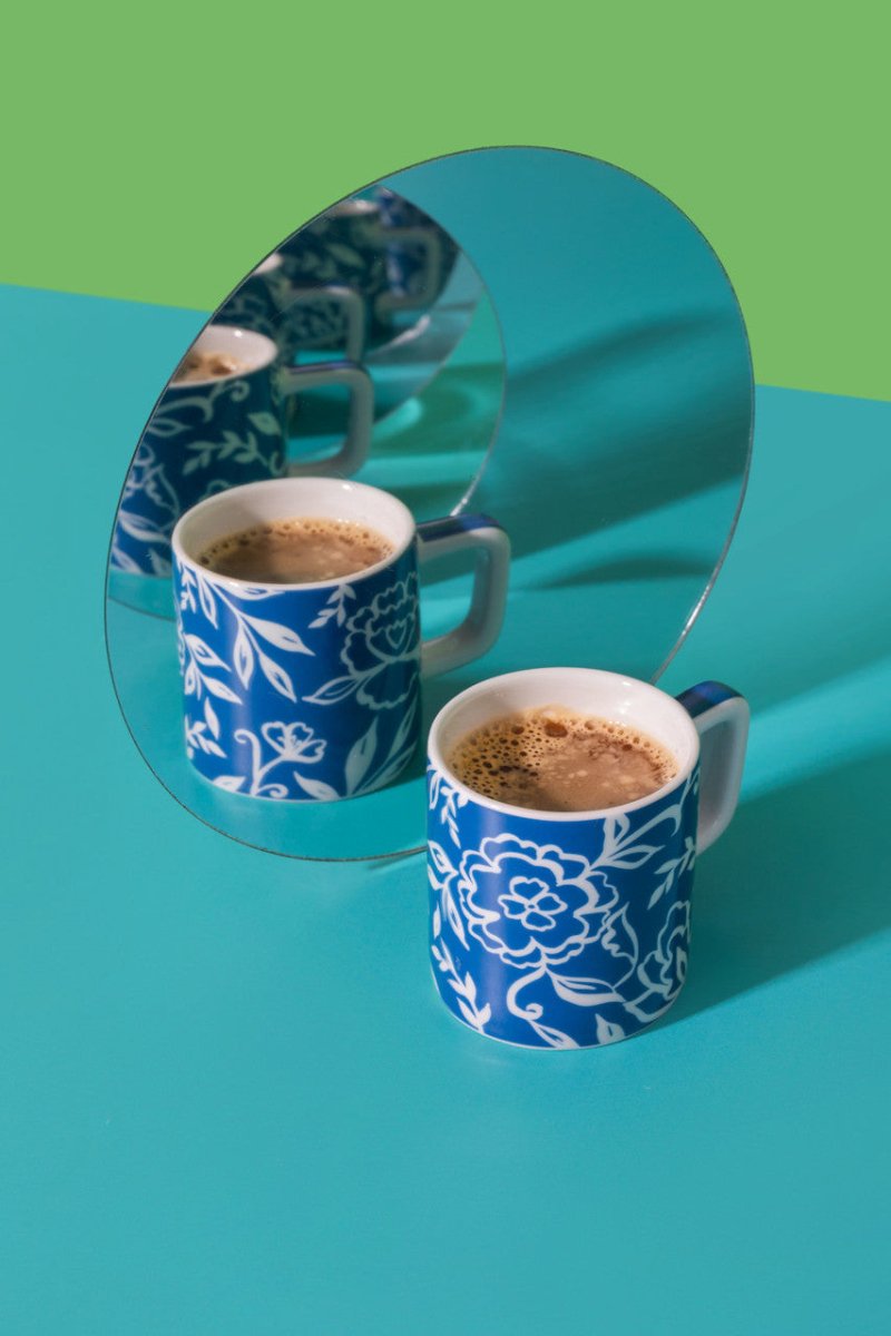 La Cafetière Espresso Cup White Floral - RUTHERFORD & Co