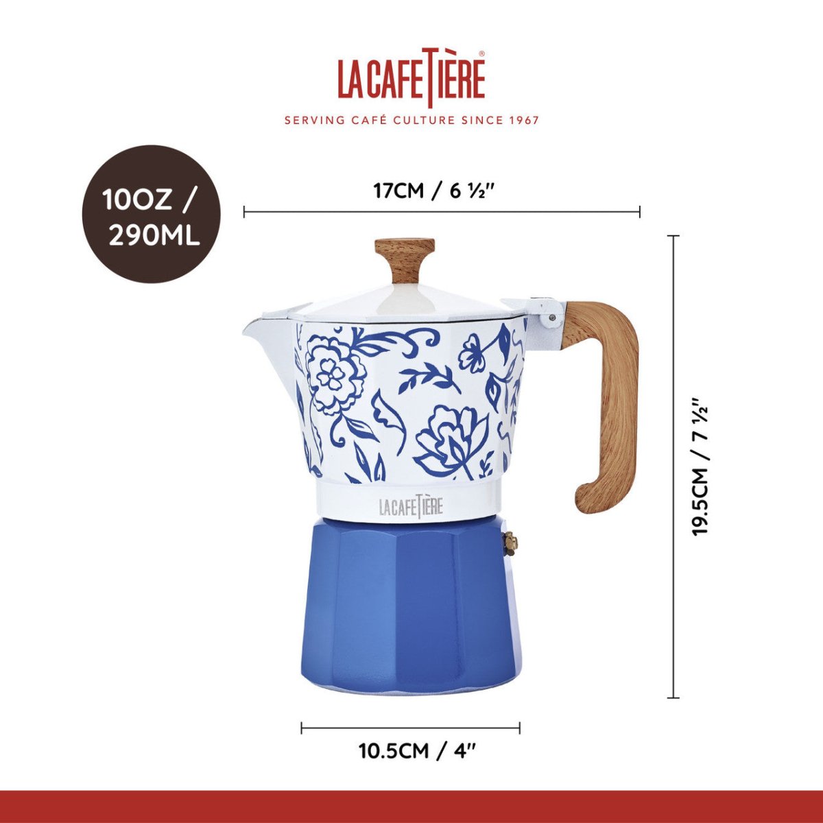 La Cafetière Espresso Maker Floral - RUTHERFORD & Co