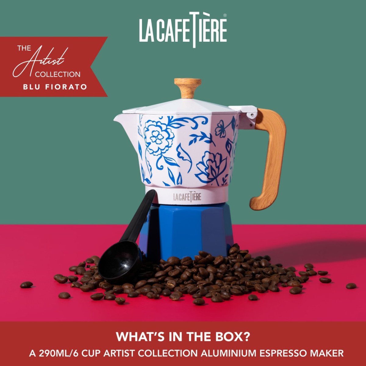 La Cafetière Espresso Maker Floral - RUTHERFORD & Co