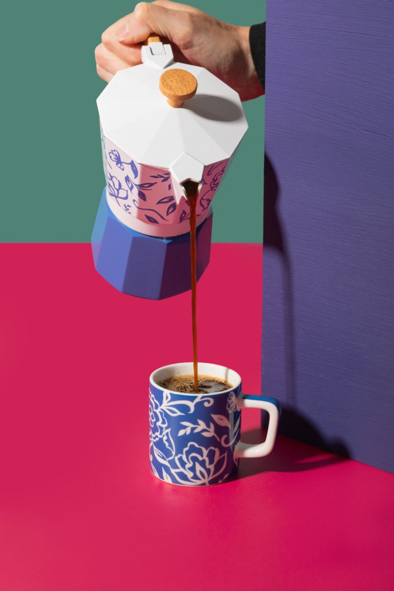 La Cafetière Espresso Maker Floral - RUTHERFORD & Co