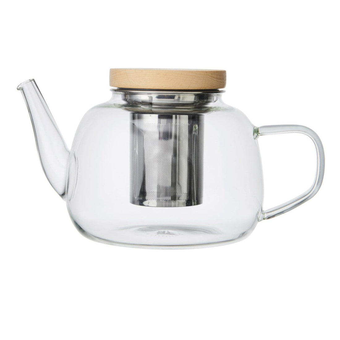 La Cafetière Rialto Glass Infuser Teapot With Filter And Wooden Lid, 4 Cup, 1.2L - RUTHERFORD & Co