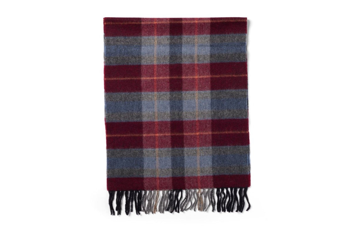 Lambswool Checked Scarf - RUTHERFORD & Co