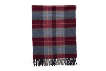 Lambswool Checked Scarf - RUTHERFORD & Co