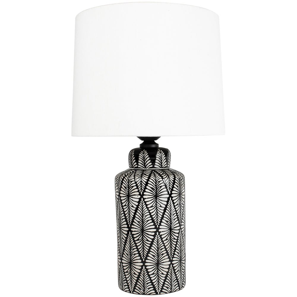 Lamp Indochine Noir With Ivory Shade - RUTHERFORD & Co