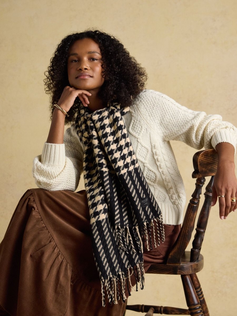 Langtree Black/Tan Large Unisex Scarf - RUTHERFORD & Co