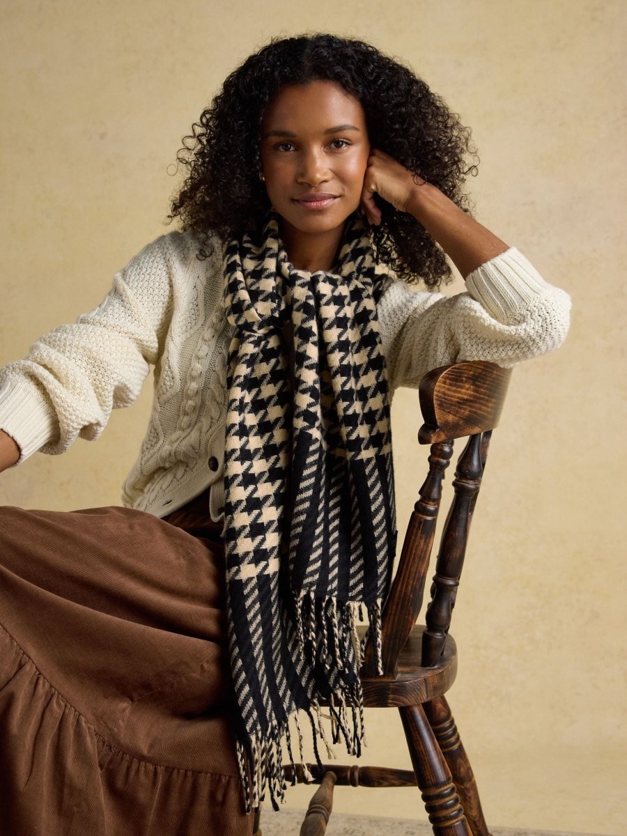 Langtree Black/Tan Large Unisex Scarf - RUTHERFORD & Co