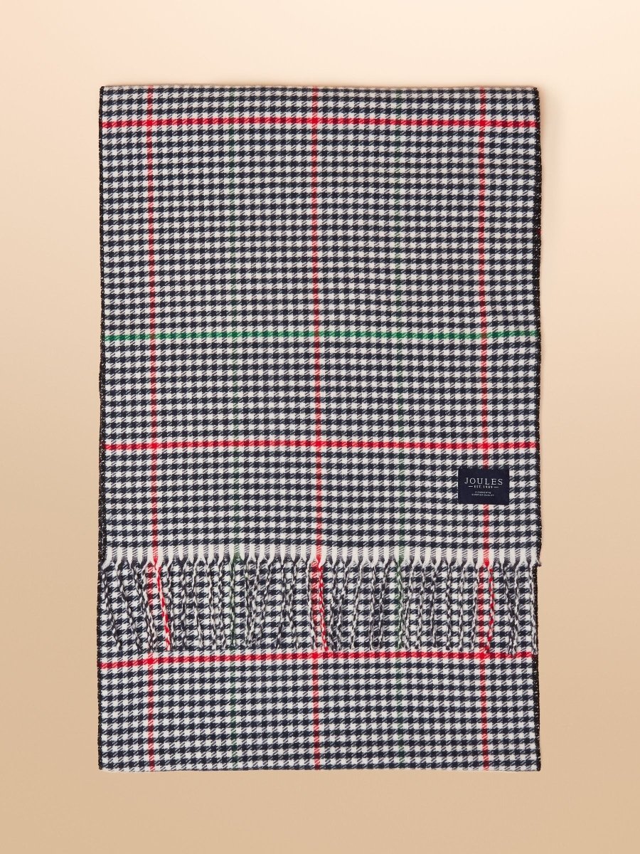 Langtree Check Cream/Navy Scarf - RUTHERFORD & Co
