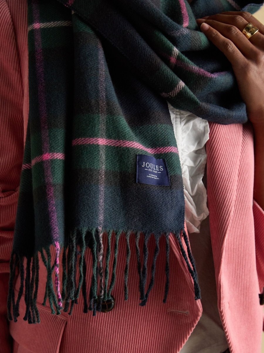 Langtree Navy/Pink Scarf - RUTHERFORD & Co