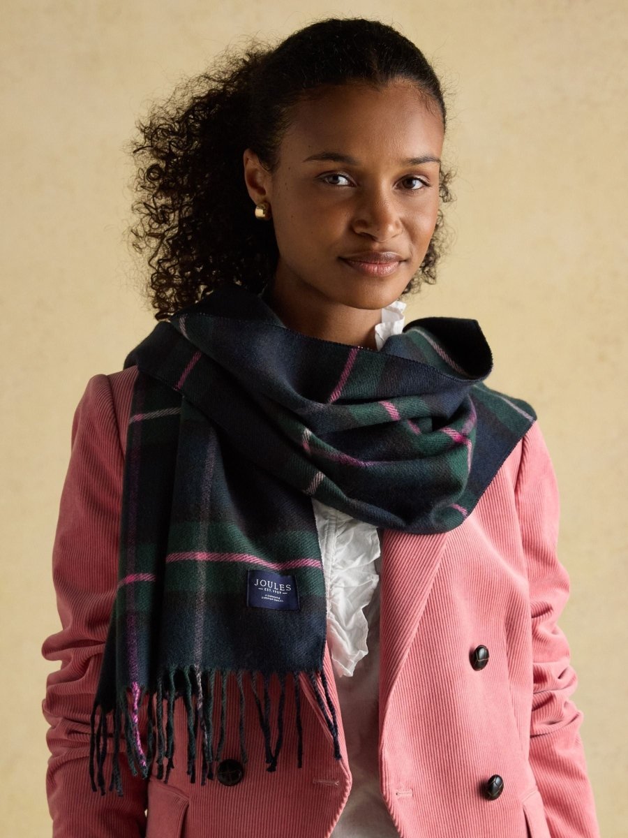 Langtree Navy/Pink Scarf - RUTHERFORD & Co
