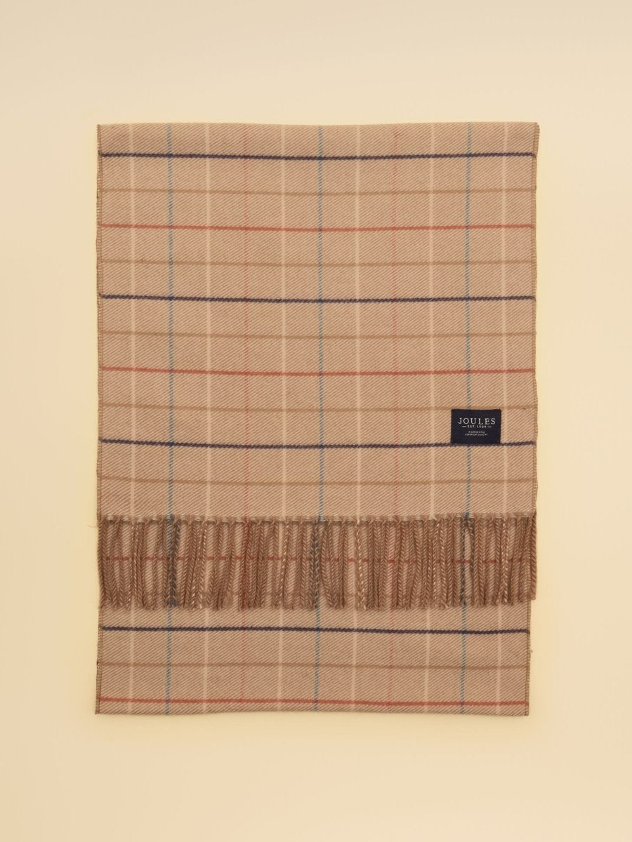 Langtree Neutral Check Scarf - RUTHERFORD & Co