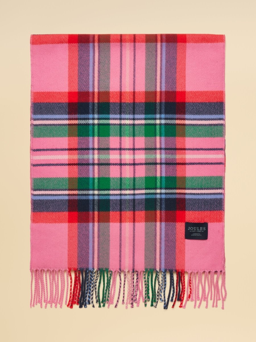Langtree Pink & Green Check Scarf - RUTHERFORD & Co