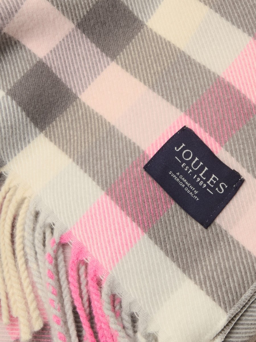 Langtree Pink & Grey Gingham Scarf - RUTHERFORD & Co