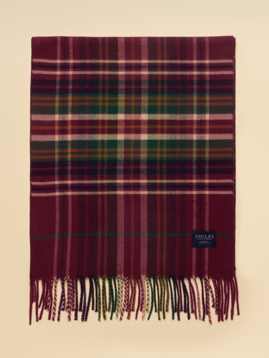 Langtree Red Check Scarf - RUTHERFORD & Co
