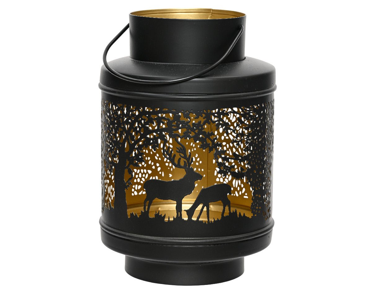 Lantern Iron Round - Black - Gold - RUTHERFORD & Co